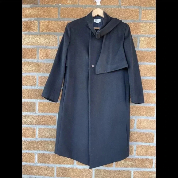 helmut lang cashmere wool single trench coat large - Picture 3 of 16